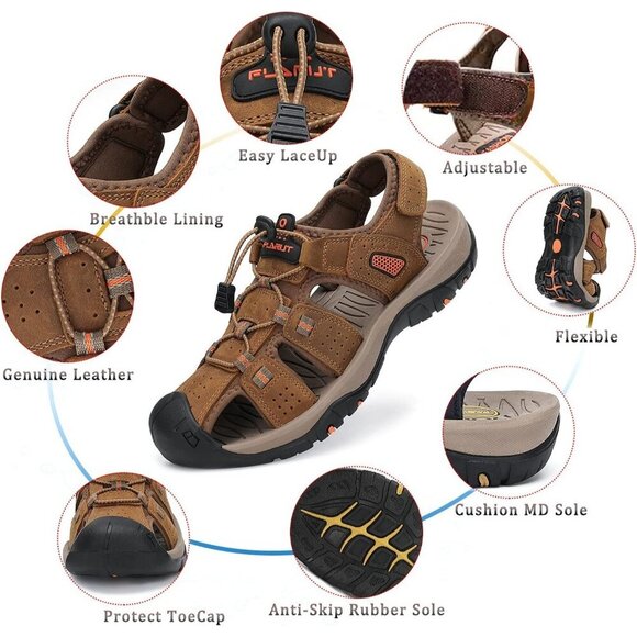 〽️Men\'s Hiking Sandals Brown Outdoor Athletic Walking Casual Sports Shoes main image 6